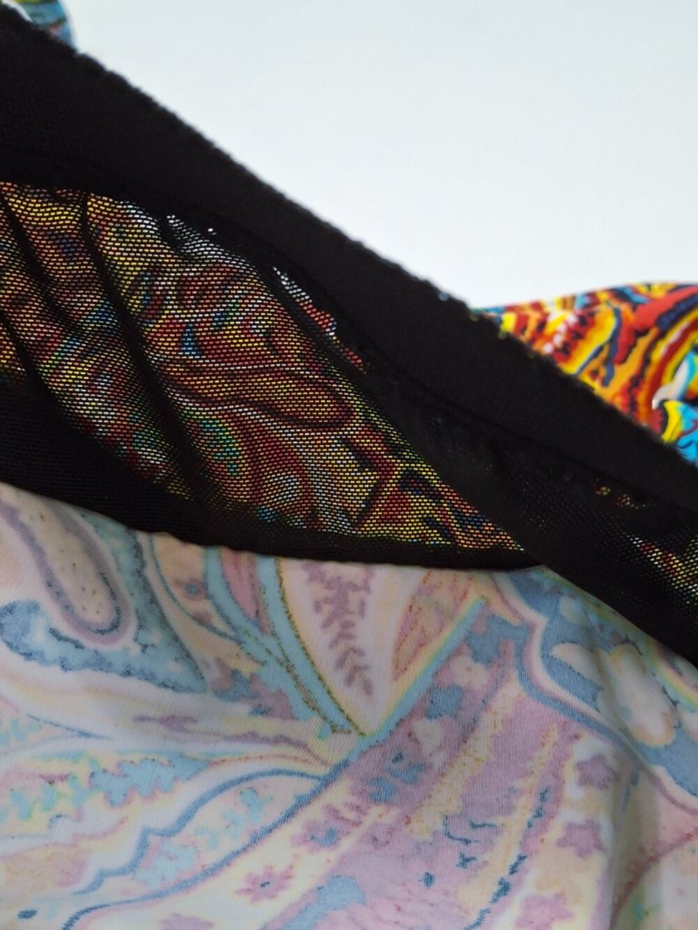 Bikini Bay Womens Vibrant Boho Plus 1X Tankini Top Swimsuit Multicolor Paisley - Picture 13 of 16
